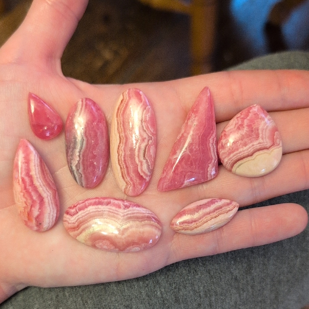 High Quality Rhodochrosite Gemstone Cabochons